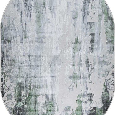 37107A OVAL GREEN FLS / L.GREY Kleopatra