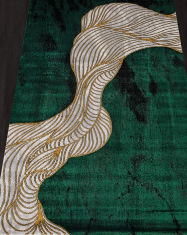 Ковер турецкий 08711Y OMEGA (полиэстер хит сет, зеленый)