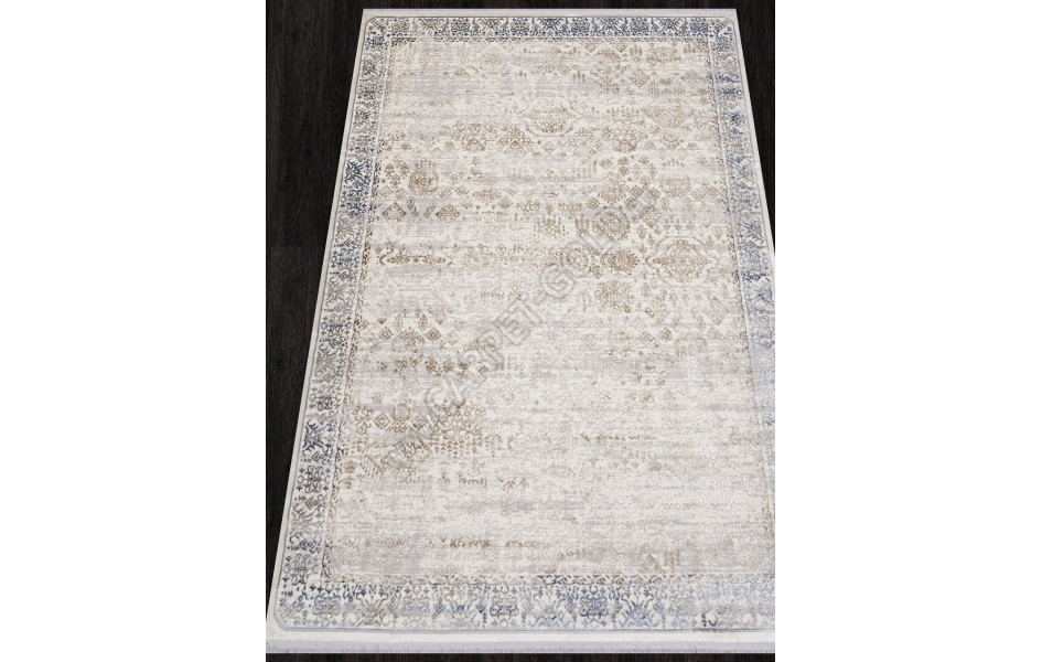 Ковер 07402A - L.BLUE FDY / CREAM FDY - Прямоугольник - коллекция ASADU
