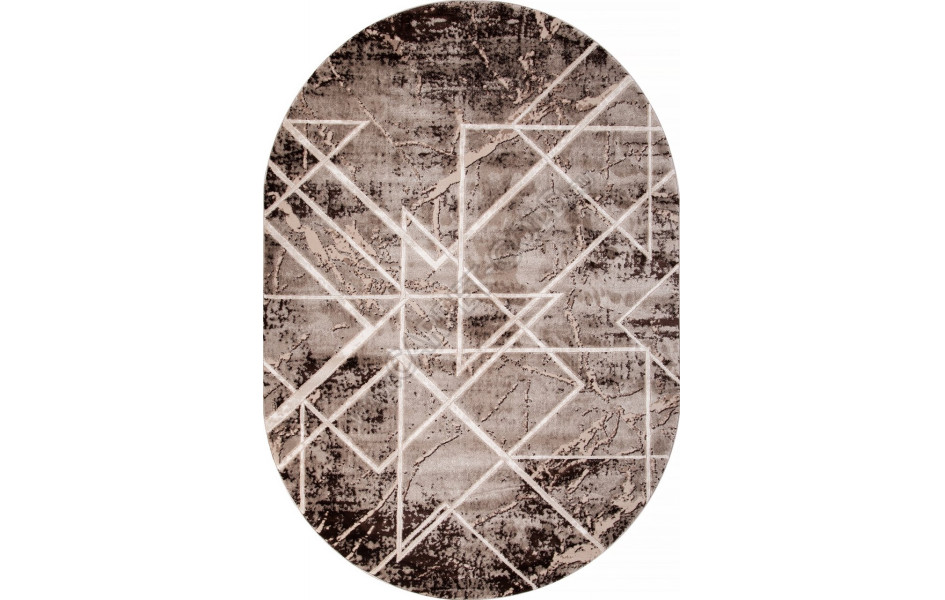 Ковер 04035B - DARK BROWN - Овал - коллекция ARMINA