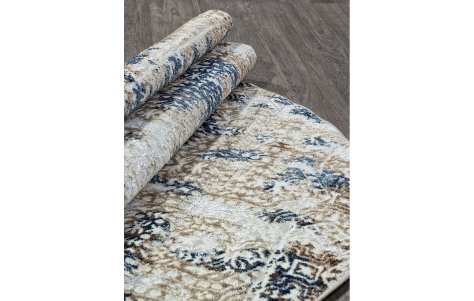 Ковер O1699 - 630 CREAM / BLUE - Овал - коллекция ANTEP