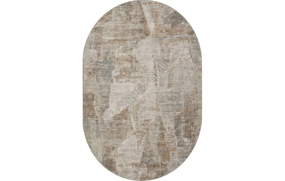 Ковер F428AB - BEIGE / PUDRA - Овал - коллекция AFINA