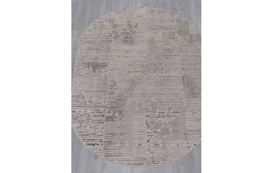 Ковер F168 - CREAM-GRAY - Овал - коллекция LIMAN