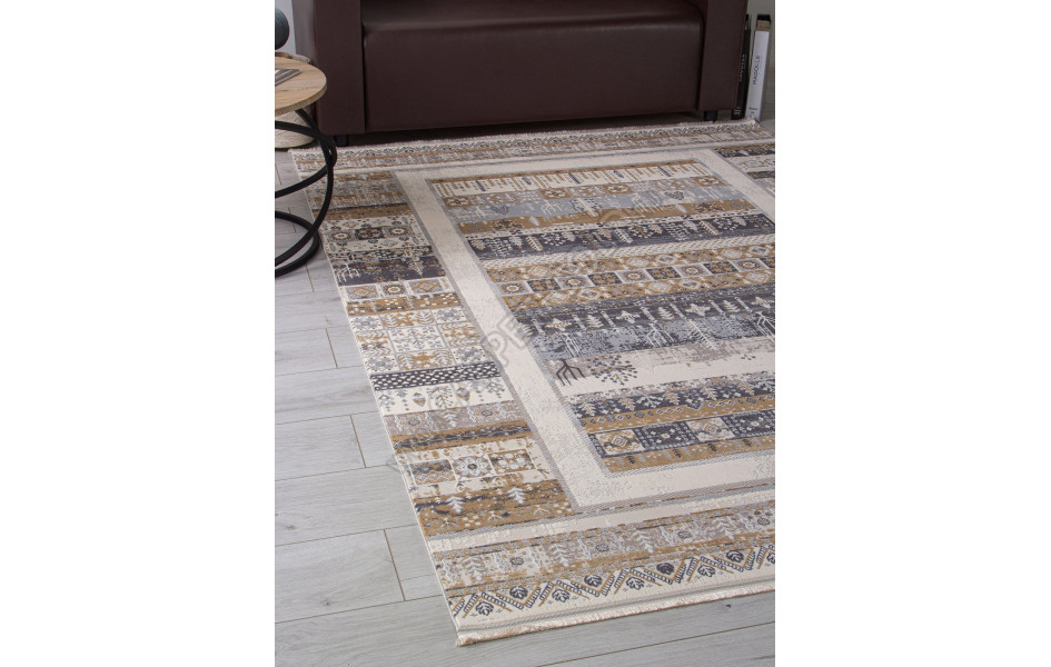 Ковер 00266 - GREY / BEIGE - Прямоугольник - коллекция DUBAI